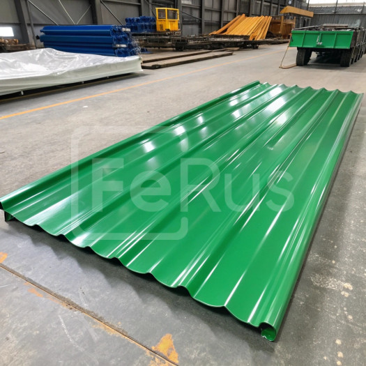 Профнастил С10 полиэстер (Zn100-180) 0,55х1100х1200 мм, RAL 6020